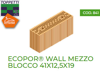 ECOPOR® WALL MEZZO BLOCCO 41X12,5X19